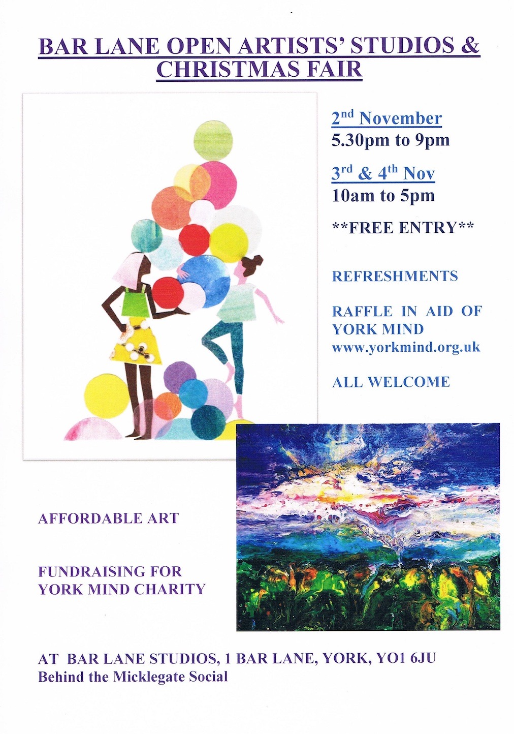 Bar Lane Open Artists Studios November 2018