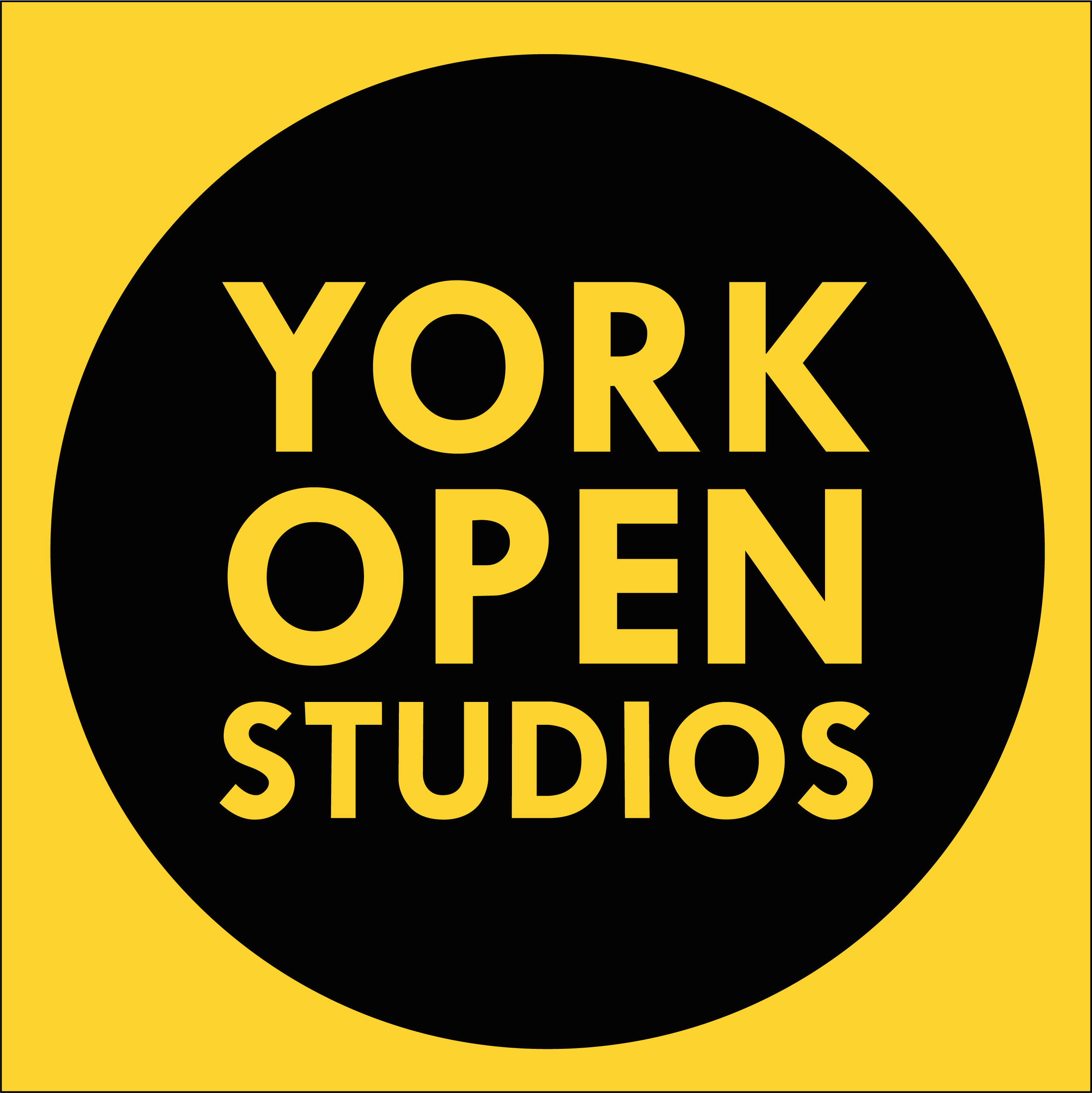 York Open Studios Logo Black Yellow Background (1)